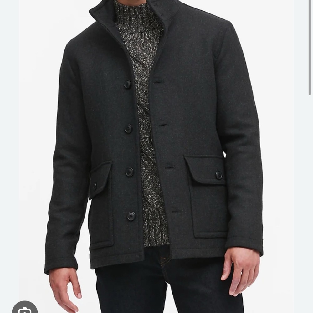 BANANA REPUBLIC ITALIAN MELTON SUBMARINER COAT XL